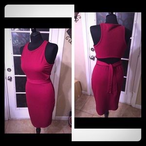 Burgundy Midi Dress